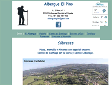 Tablet Screenshot of alberguecobreces.com